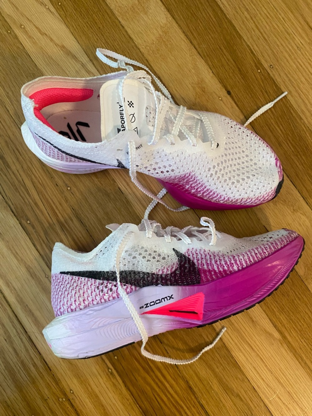 NEW Nike ZoomX VaporFly Next% 3 White Vivid Purple Women's